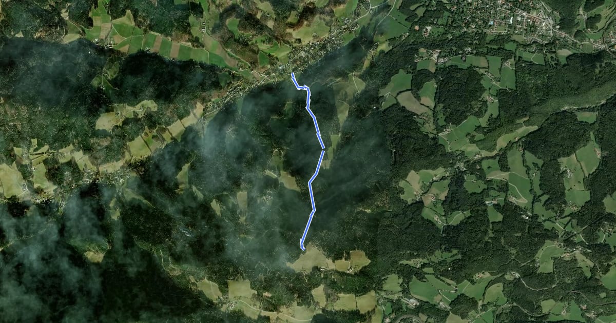 Маршрут Edlach - Speckbacherhütte на спутниковом снимке
