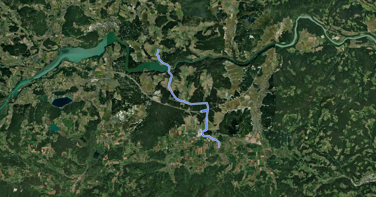 Маршрут Edlingerweg на спутниковом снимке