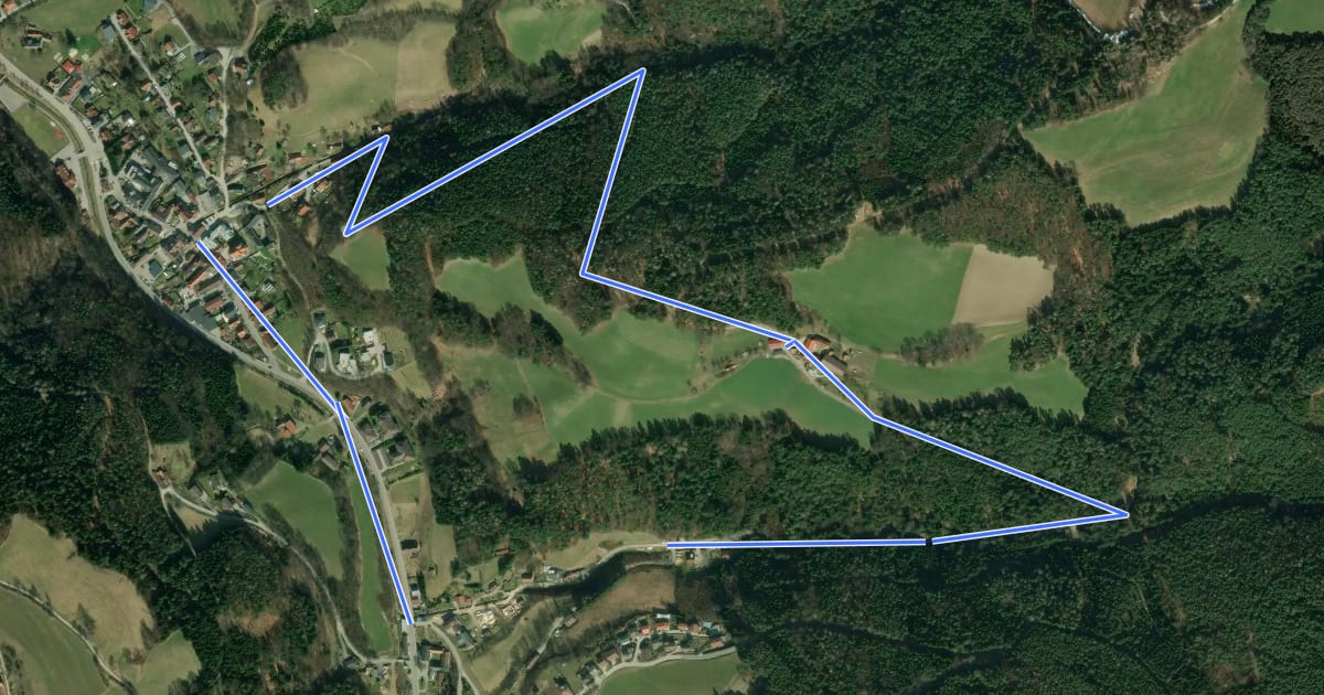 Маршрут Edlitz Ortsmitte - Riegerweg - Kaderweg - Schafferhof - Bindergraben - Ortsmitte на спутниковом снимке