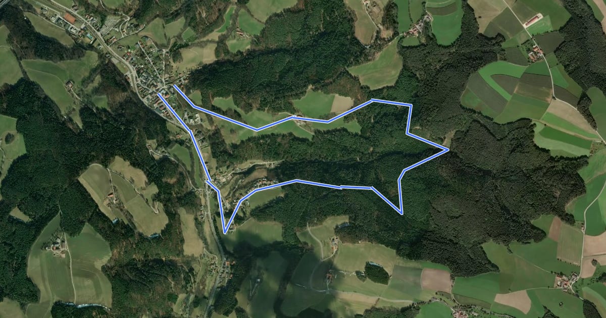 Маршрут Edlitz Ortsmitte - Schafferhof - Wiednerstraße - Hofstatt - Ortsmitte на спутниковом снимке