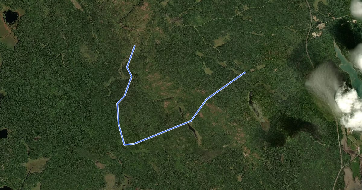 Маршрут Edmunds Wilderness Trail на спутниковом снимке