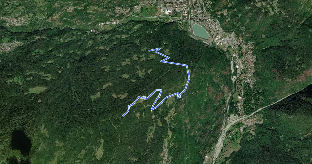 Маршрут Edolo Trekking - Ciclopedonale del Monte Faeto на спутниковом снимке