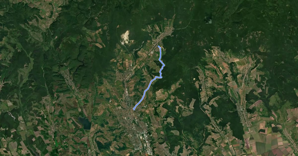Маршрут Eger-Várhegy kék mtb на спутниковом снимке