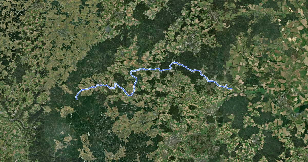 Маршрут Egerweg на спутниковом снимке