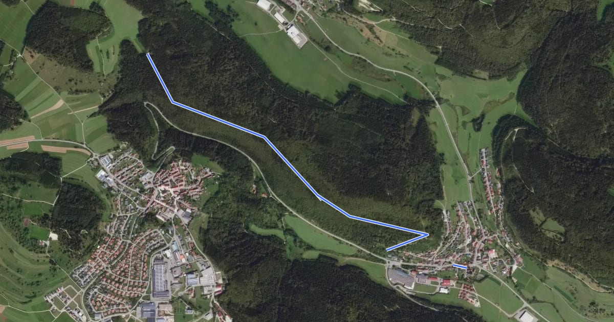 Маршрут Egesheim - Sommerhaldenweg на спутниковом снимке
