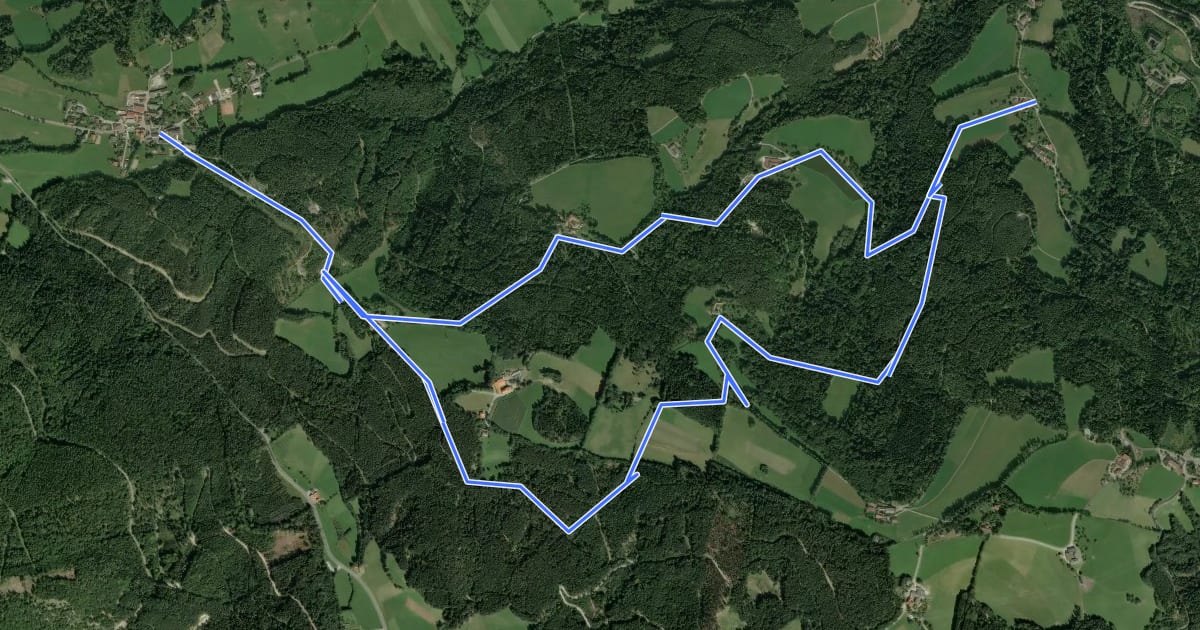 Маршрут Egger Rundwanderweg (Raach) на спутниковом снимке