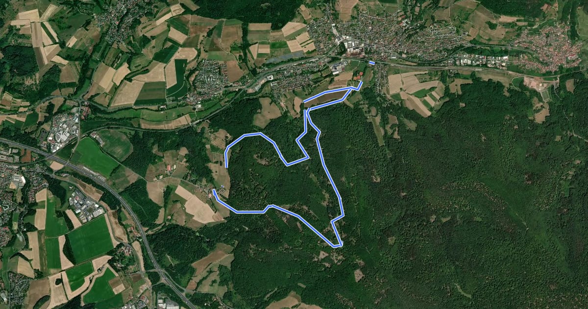 Маршрут Egid-Kaindl-Weg Rundwanderweg 5 OG Laufach на спутниковом снимке