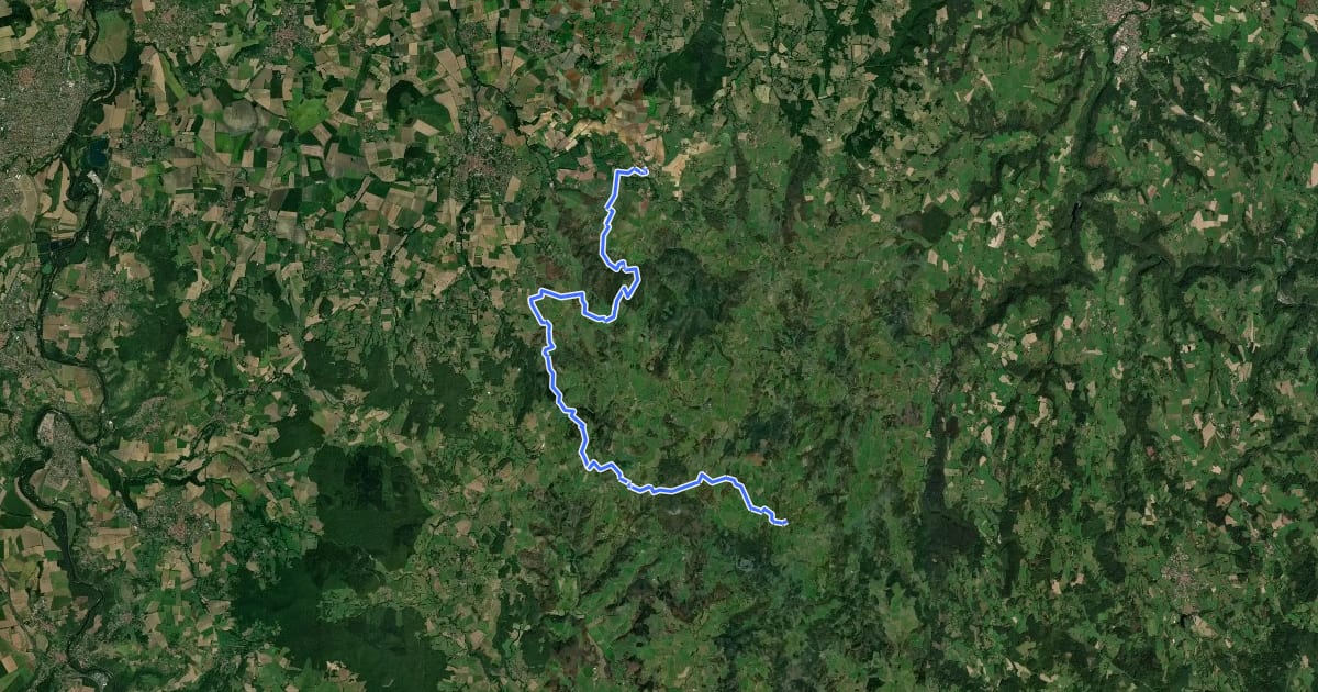 Маршрут Egliseneuve-près-Billom - Saint-Jean-des-Ollières на спутниковом снимке