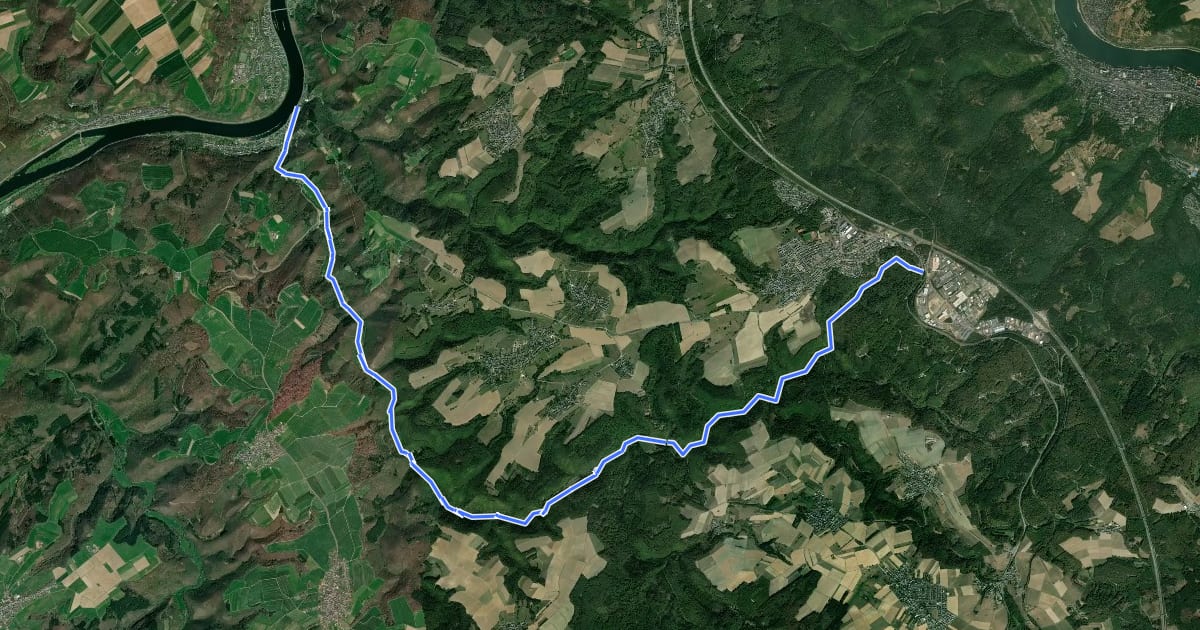 Маршрут Ehrbachtal-Weg на спутниковом снимке