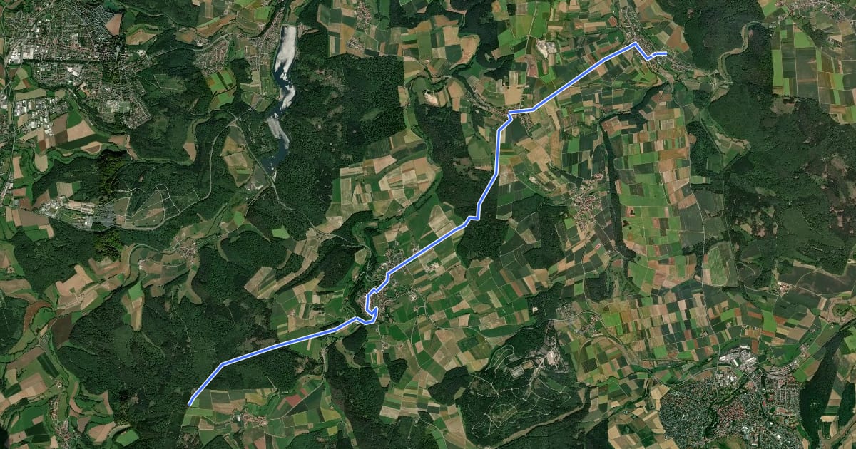 Маршрут Ehringen - Waldschmiede на спутниковом снимке