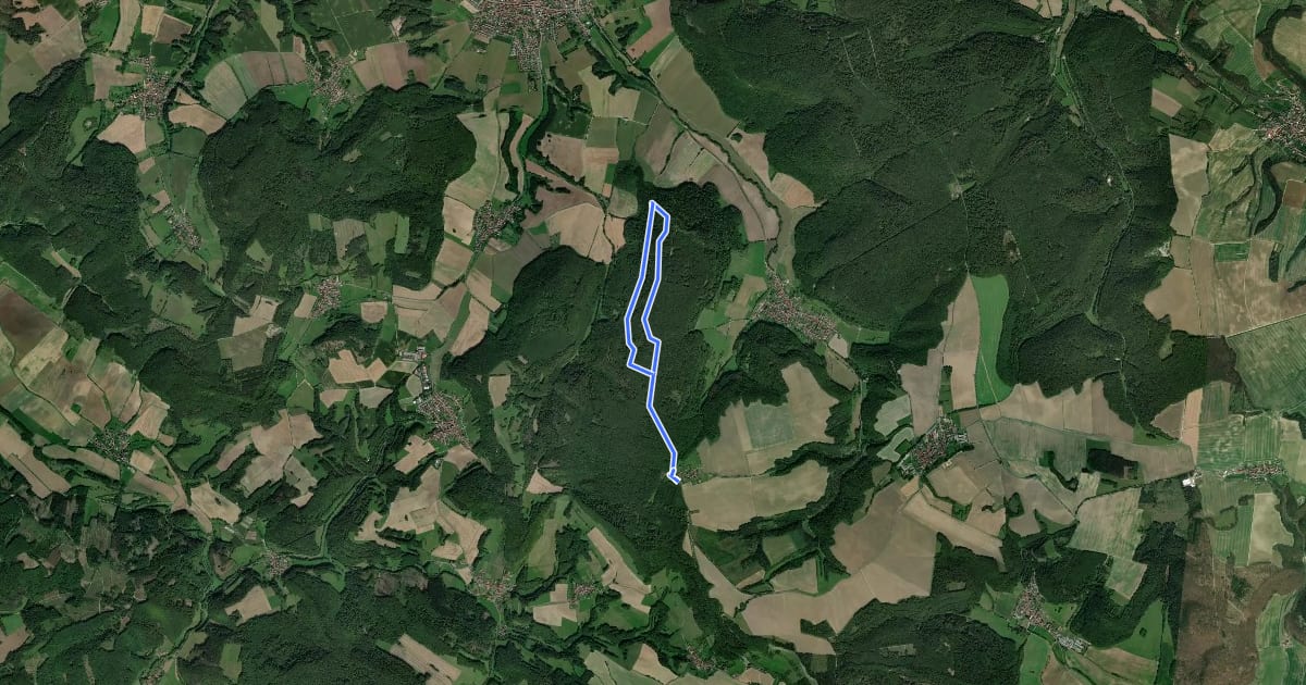 Маршрут Eibenweg на спутниковом снимке