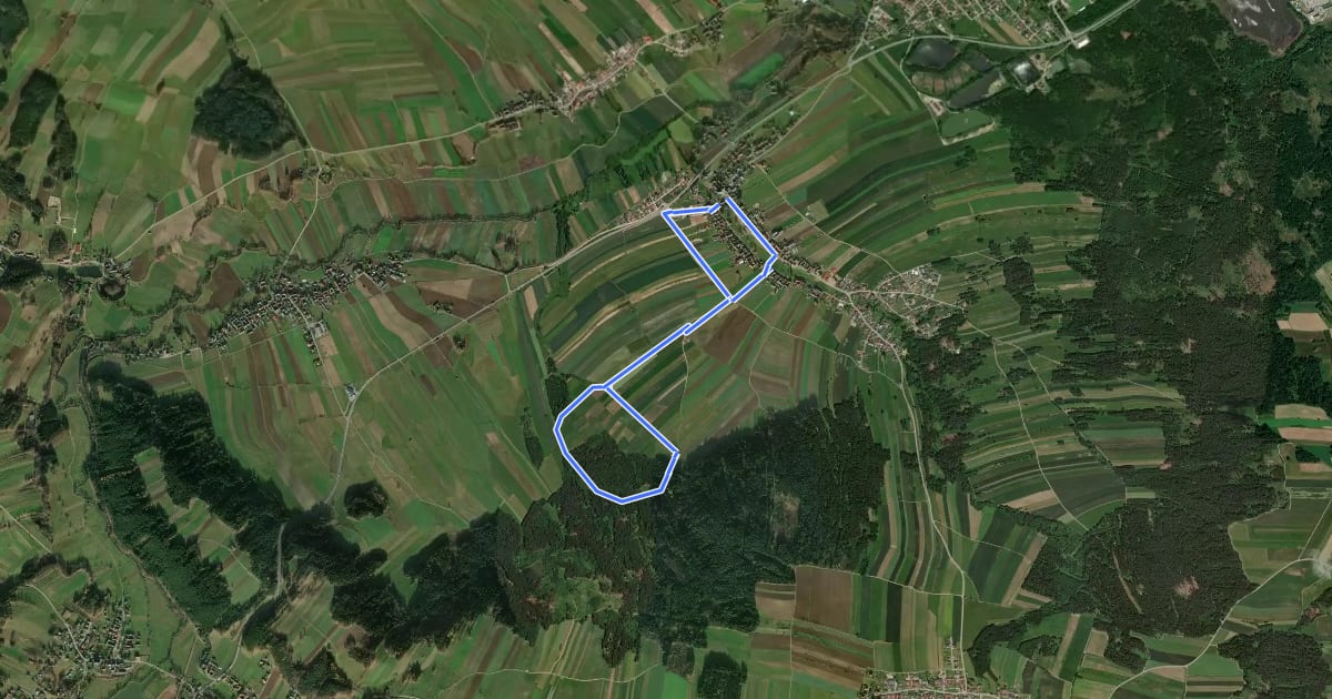 Маршрут Eichbergwald Route на спутниковом снимке