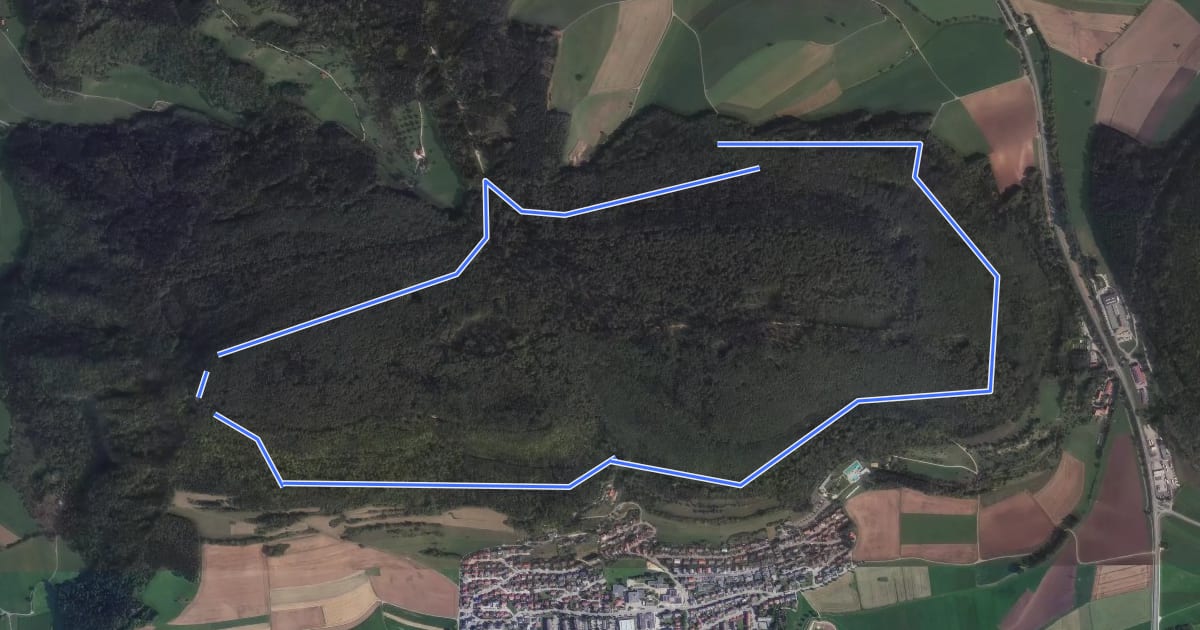 Маршрут Eichbergweg на спутниковом снимке
