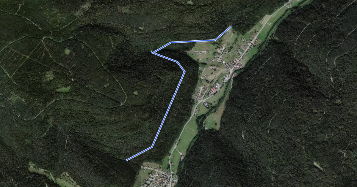 Маршрут Eiche - Schneckentalweg на спутниковом снимке