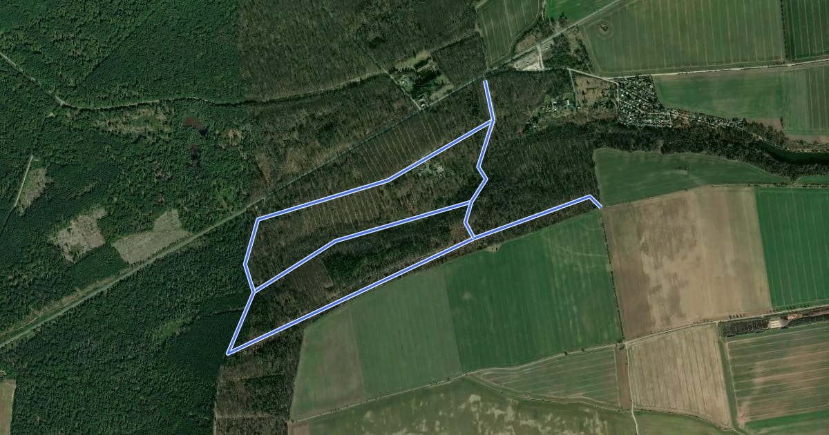 Маршрут Eichenblattweg на спутниковом снимке