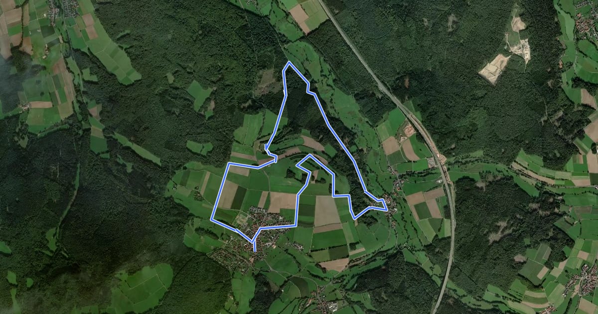 Маршрут Eichenzell-Rundweg Nr. 7 на спутниковом снимке