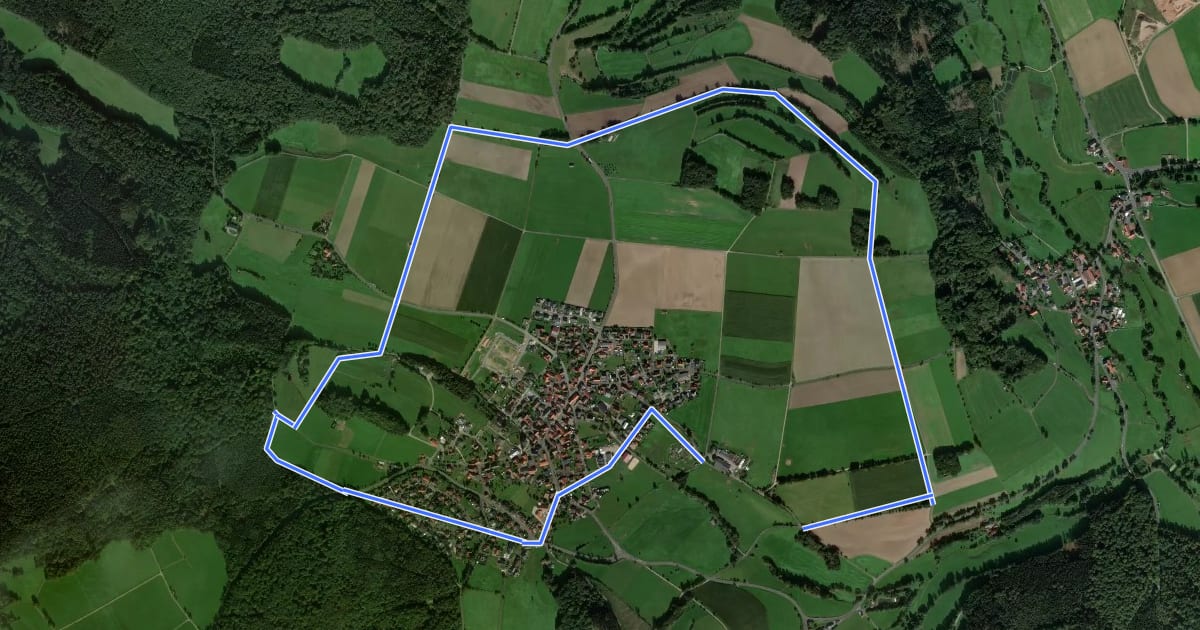 Маршрут Eichenzell-Rundweg Nr. 8 на спутниковом снимке
