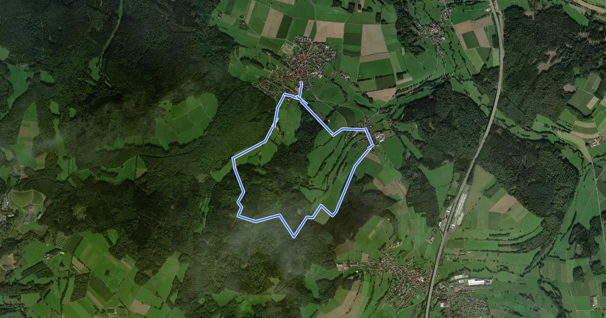 Маршрут Eichenzell-Rundweg Nr. 9 на спутниковом снимке
