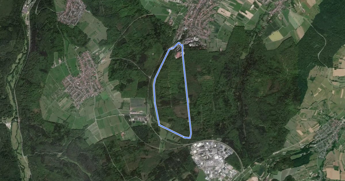Маршрут Eichhörnchenweg на спутниковом снимке