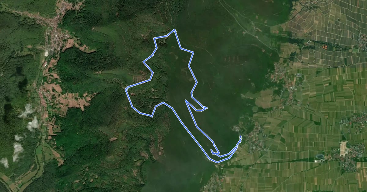 Маршрут Eichhörnchenweg Gleisweiler на спутниковом снимке