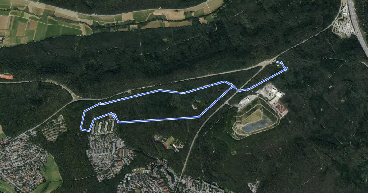 Маршрут Eichhörnchenweg Sindelfingen (kleine Runde) на спутниковом снимке