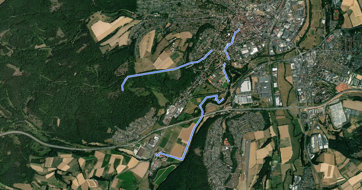 Маршрут Eichhofweg на спутниковом снимке