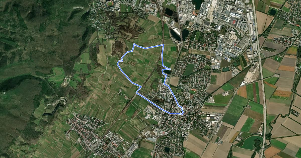Маршрут Eichkogelweg на спутниковом снимке