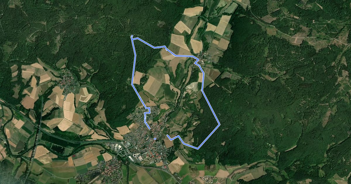 Маршрут Eichkopfhüttenweg на спутниковом снимке