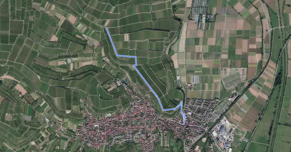 Маршрут Eichstetten Rathaus - Rennweg на спутниковом снимке