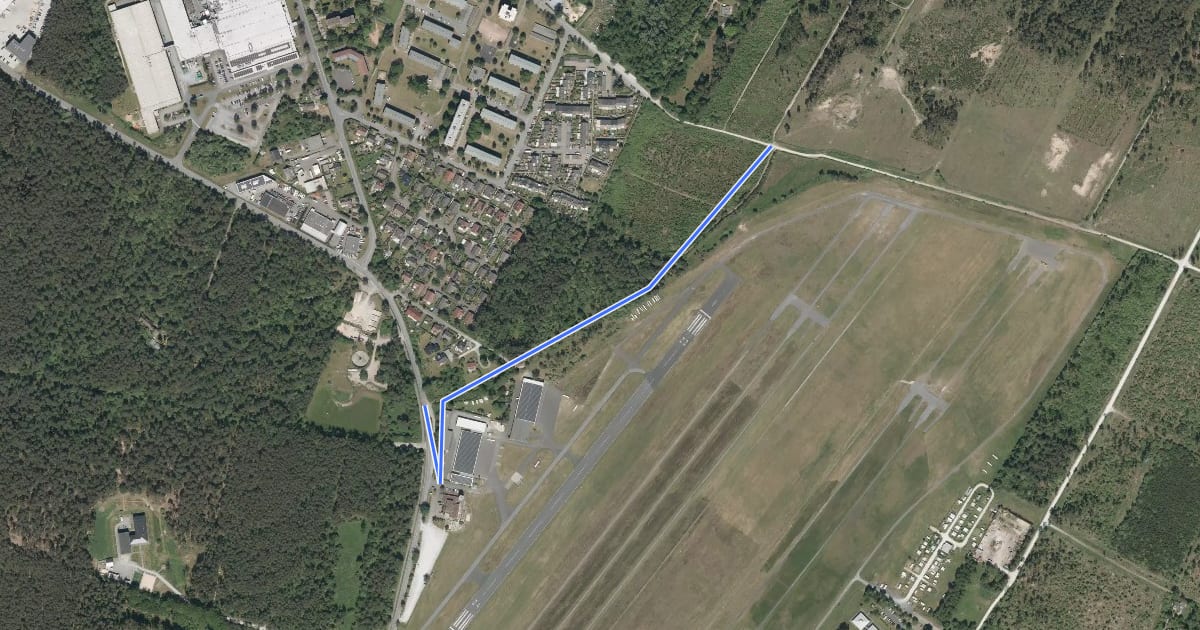 Маршрут Eidechsenpfad (Zuweg Flugplatz) на спутниковом снимке