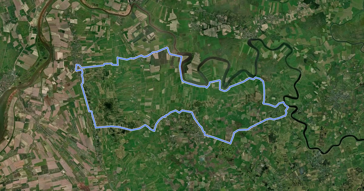 Маршрут Eider-Erlebnis-Route на спутниковом снимке
