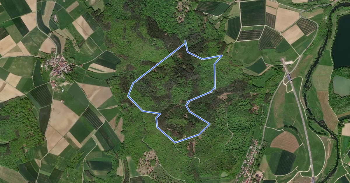 Маршрут Eierbergrundweg на спутниковом снимке