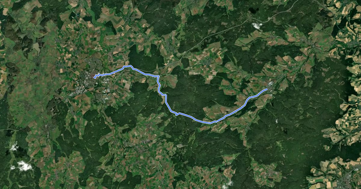 Маршрут Eifa-Tour на спутниковом снимке