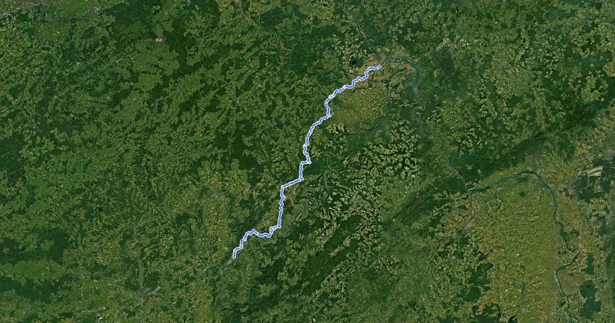 Маршрут Eifel-Camino на спутниковом снимке