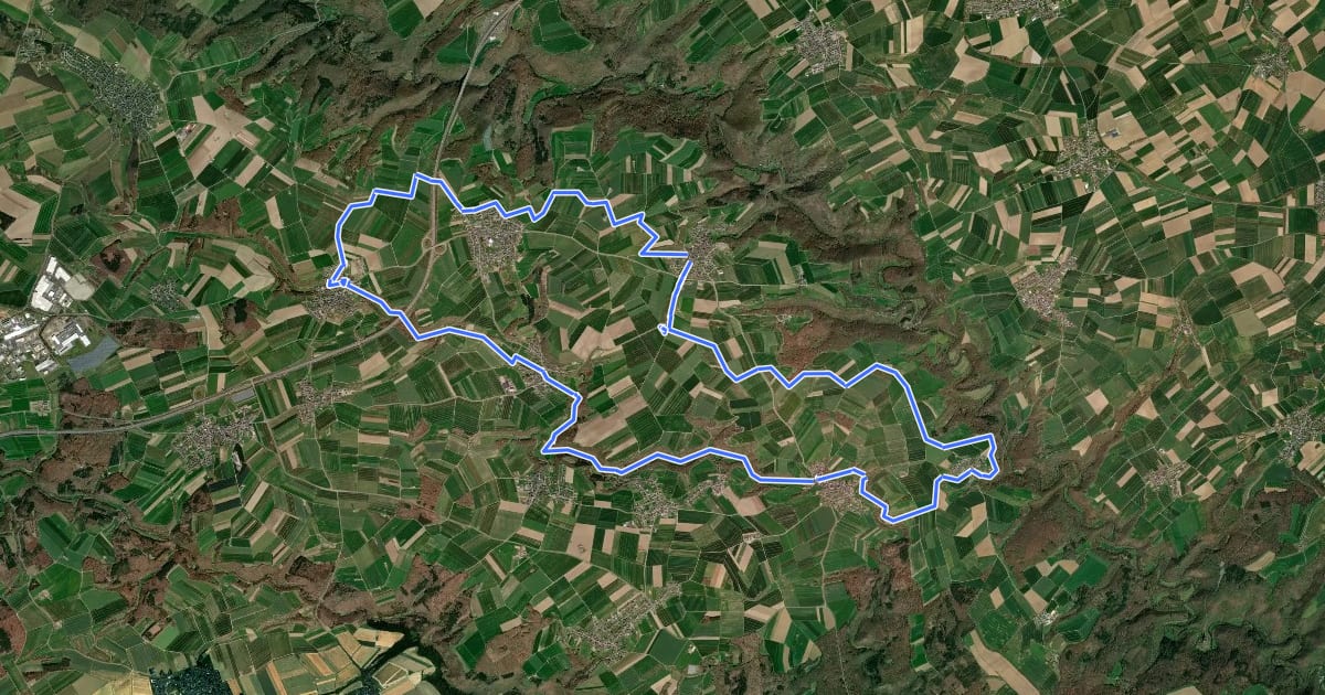 Маршрут Eifelhöhen und Brohlbachtal на спутниковом снимке