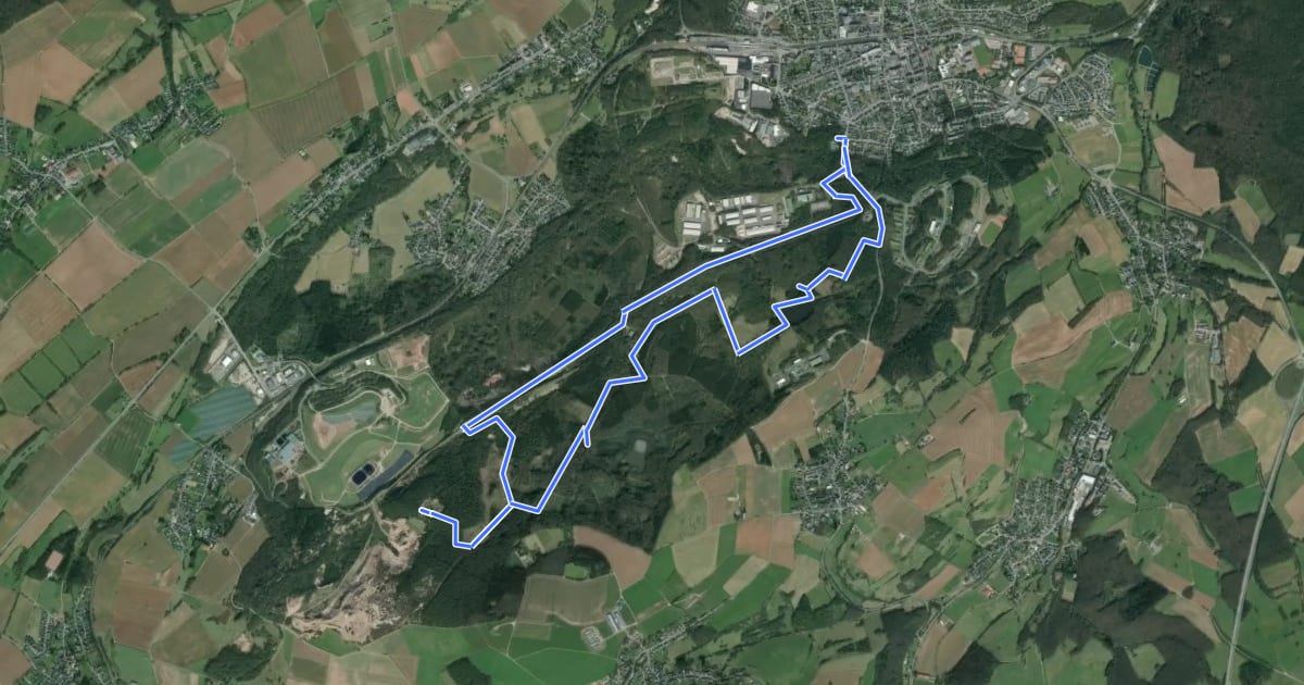 Маршрут EifelSchleife Bergbauhistorischer Wanderweg на спутниковом снимке