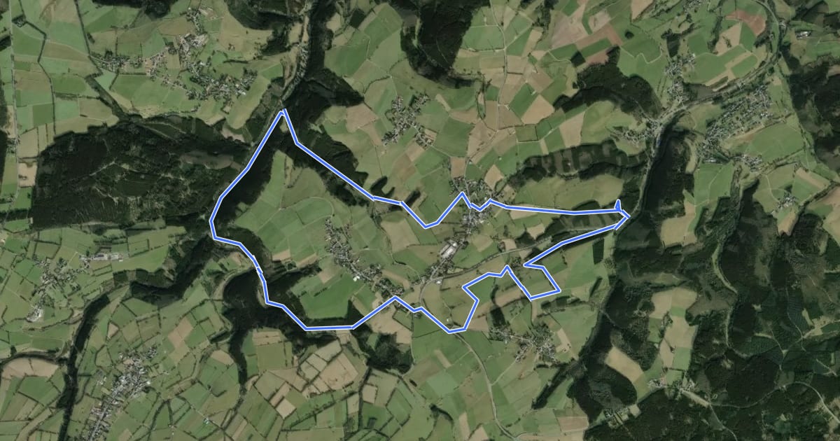 Маршрут Eifelschleife Bergbaupfad на спутниковом снимке