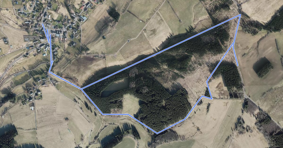 Маршрут EifelSchleife Berker Wald на спутниковом снимке