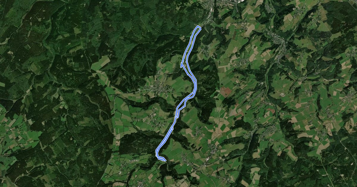 Маршрут EifelSchleife Eisvogelwanderweg на спутниковом снимке