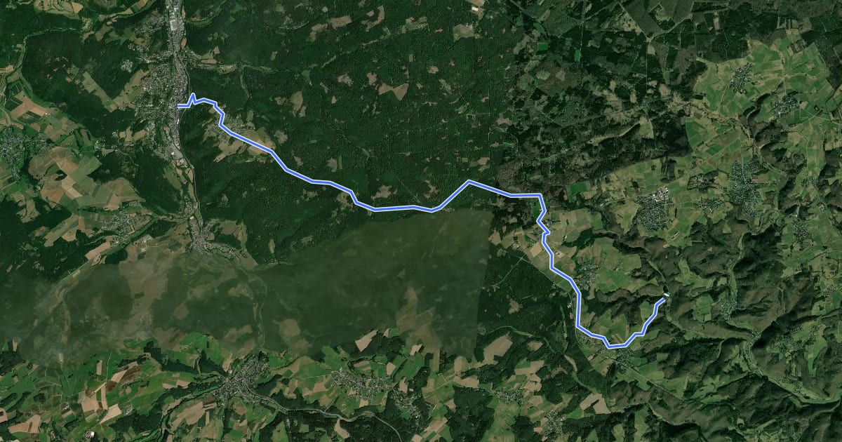 Маршрут EifelSchleife Zum Radioteleskop на спутниковом снимке