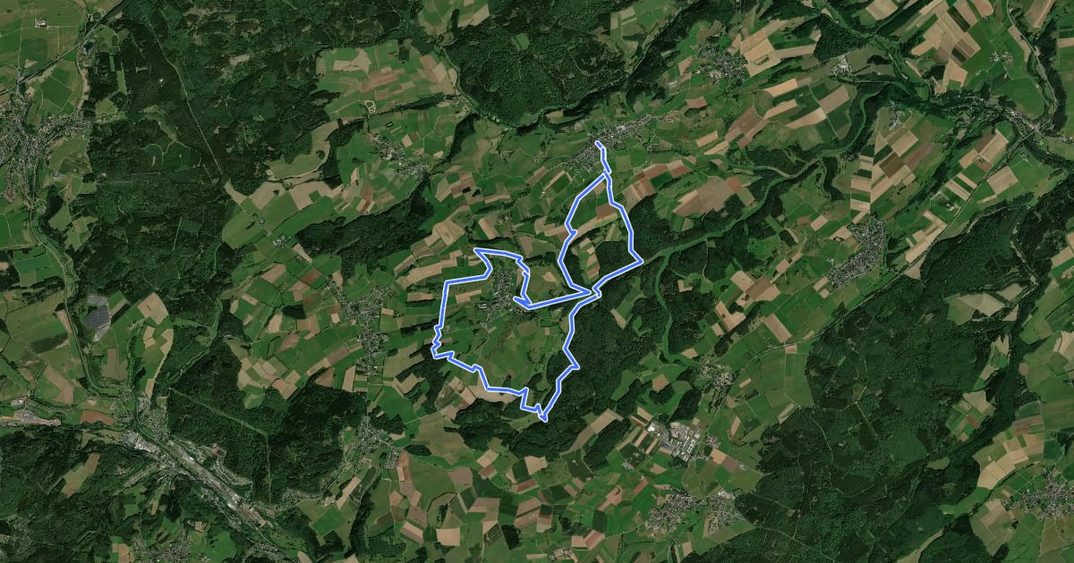 Маршрут EifelSpur Toscana der Eifel на спутниковом снимке