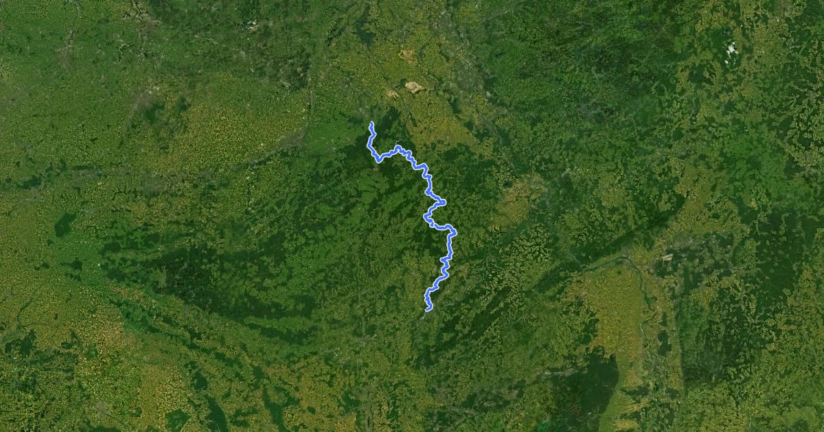Маршрут Eifelsteig на спутниковом снимке