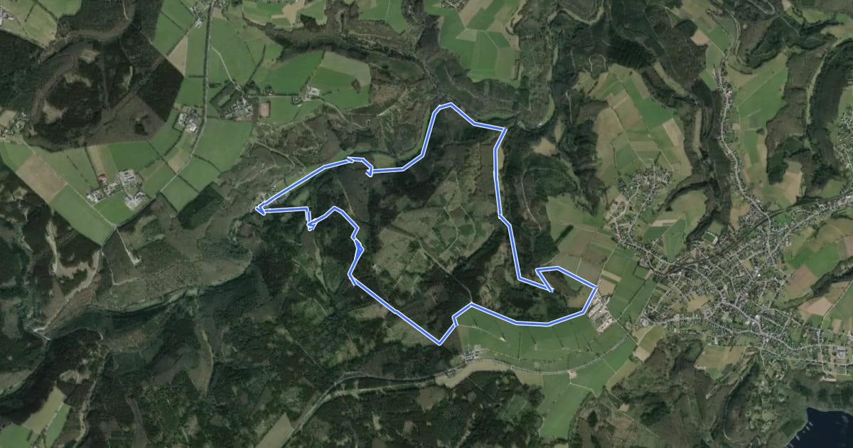 Маршрут Eifelverein Wanderweg 70 на спутниковом снимке
