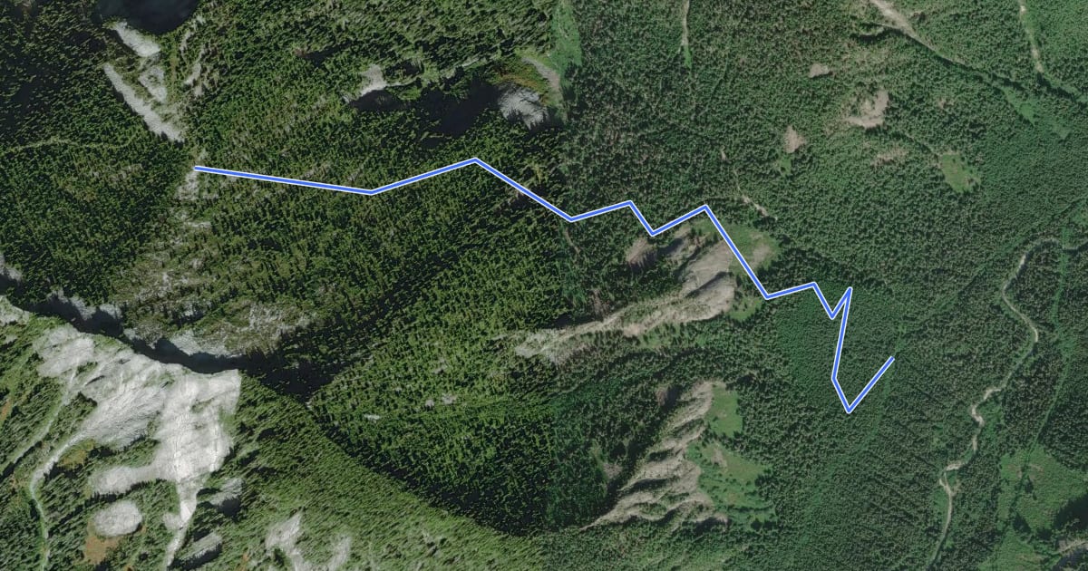 Маршрут Eight-Mile Trail на спутниковом снимке