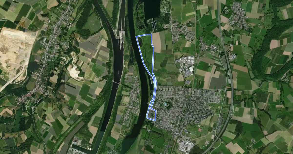 Маршрут Eijsden-Margraten E1 Natuurgebied Eijsder Beemden на спутниковом снимке