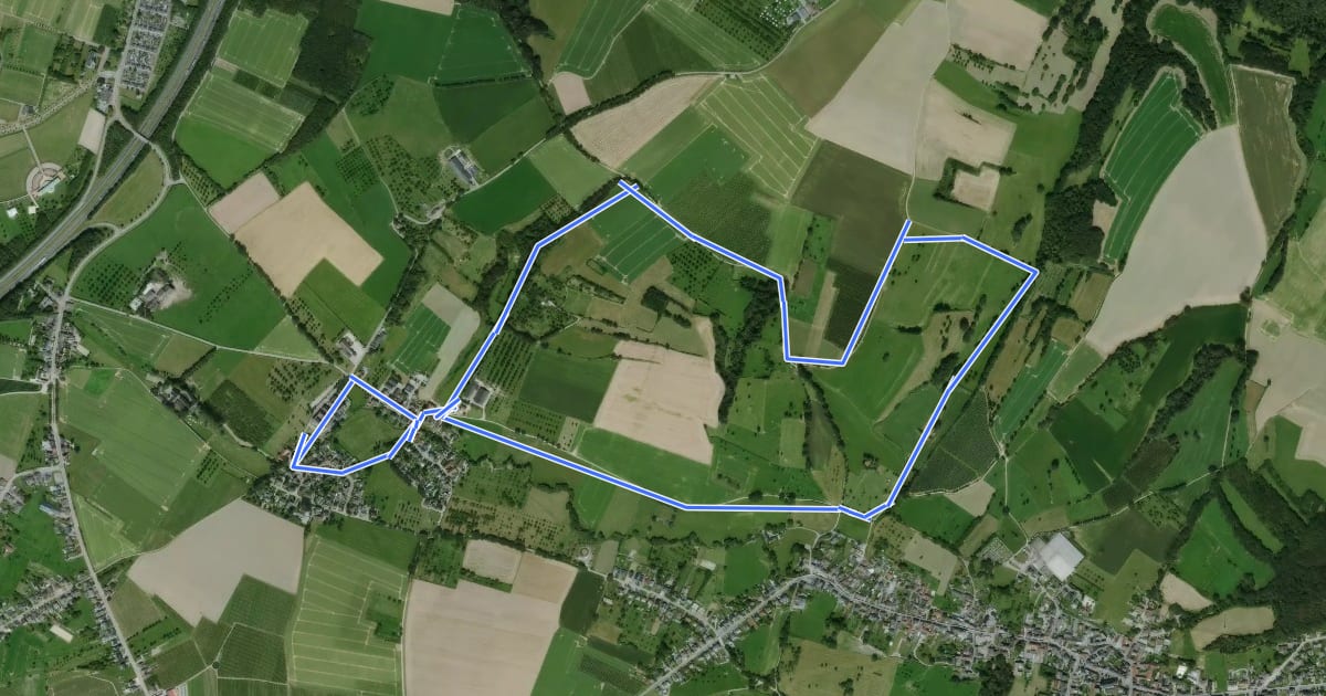 Маршрут Eijsden-Margraten E4 Bloesemroute на спутниковом снимке