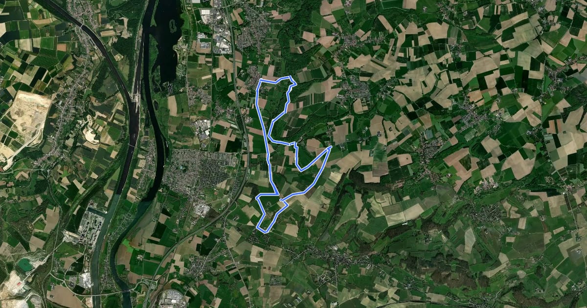 Маршрут Eijsden-Margraten E8 Bloesemroute 3 на спутниковом снимке