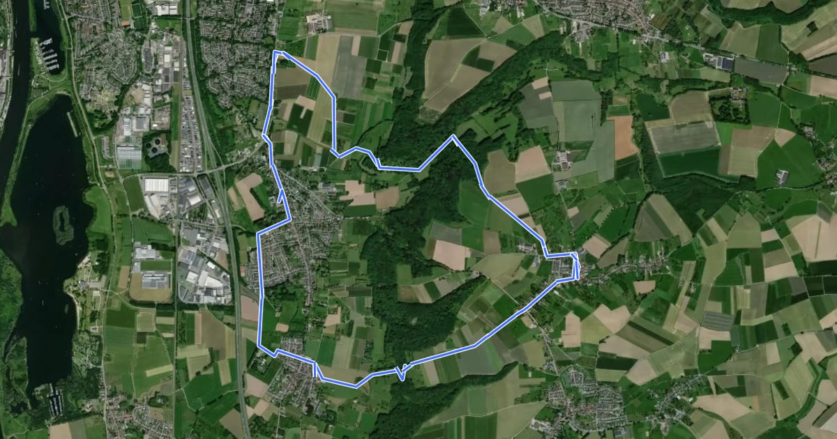 Маршрут Eijsden-Margraten Gr1 Historische Bronkroute на спутниковом снимке
