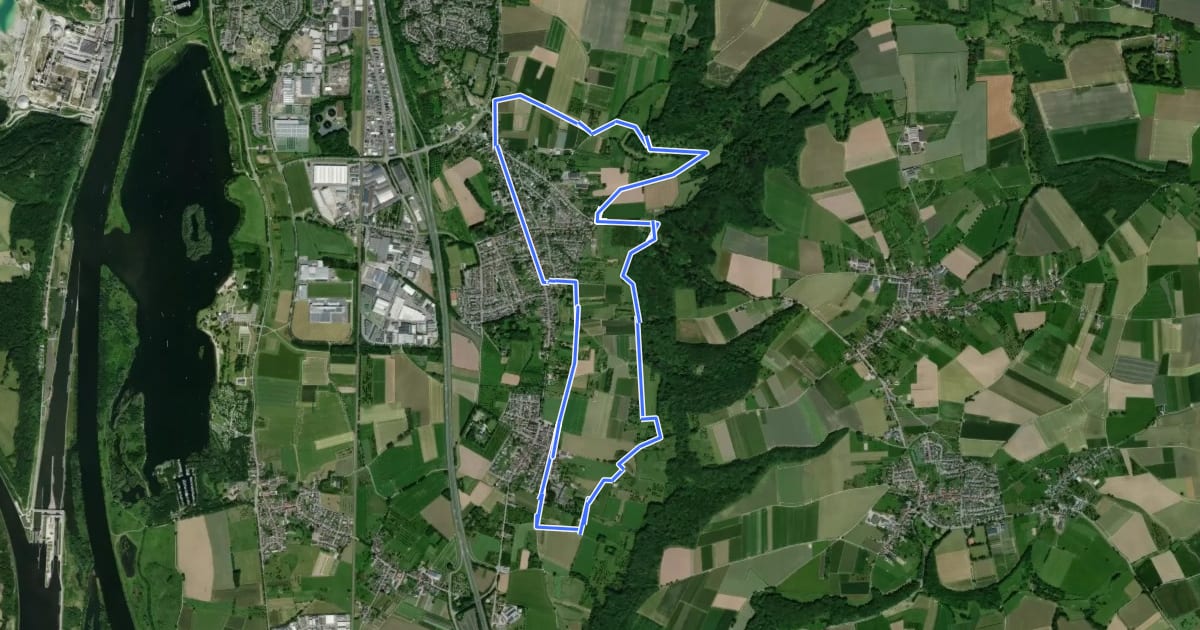 Маршрут Eijsden-Margraten Gr2 D'n Driej на спутниковом снимке