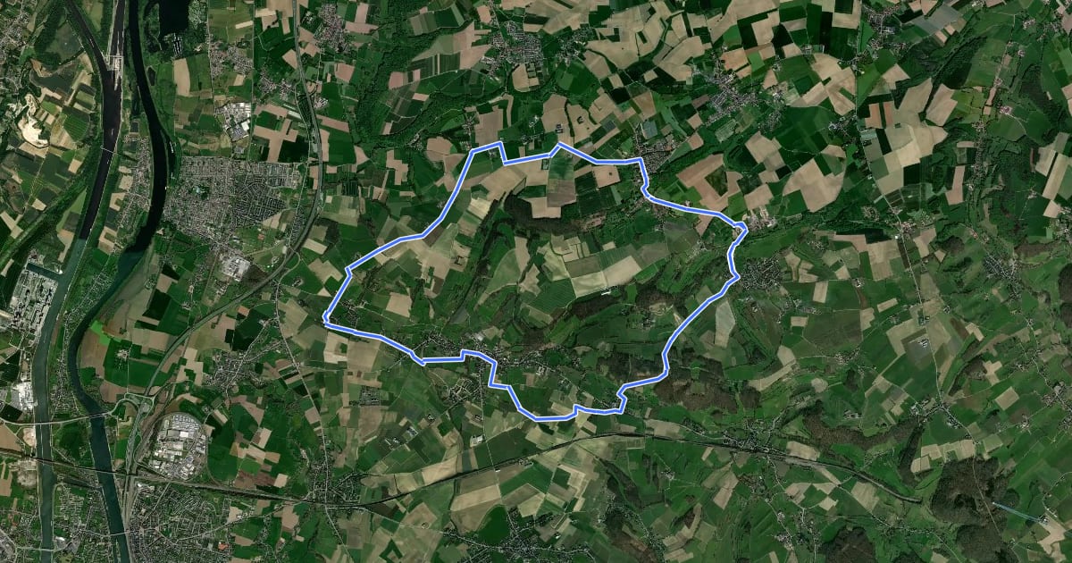 Маршрут Eijsden-Margraten NB6 Bronkroute на спутниковом снимке